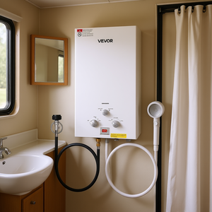 Calentador de Agua Instantáneo de Propano Vevor de 10L, Montado en Pared, con Intercambiador de Calor de Cobre, para Uso en Autocaravanas - Product Image 2