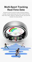 Bague connectée intelligente Factory Fashion avec étui de chargement, étanche 5ATM, compatible Android/iOS, suivi du sommeil et de l'oxygène sanguin