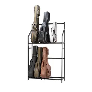 Rack de armazenamento de guitarra para 12-15 guitarras, estojos, sacos, armário de guitarra