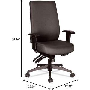 Silla de trabajo multifunción con respaldo alto Alera Wrigley Series, alto rendimiento 24/7, 17,24 pulgadas/20,55 pulgadas Silla con Altura Ajustable 24/7 - Product Image 3