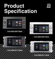 Radio de Coche Android 2Din de 7 Pulgadas para Ford Focus 2004-2007, GPS, WIFI, Mirror Link, CarPlay, Android Auto, Pantalla Táctil, Estéreo para Coche