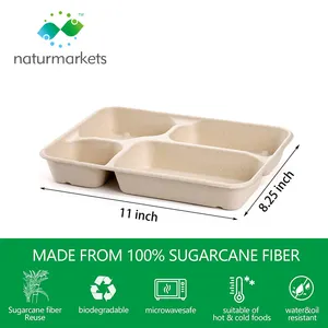 ECO FRIENDLY PRODUCTS Biodegradable Take Away Disposable Food Containers Fast Food Packaging Take Out Sugarcane Box