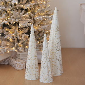 Nuove Decorazioni Natalizie in Tessuto, Set di Tre Pezzi con Albero di Natale Bianco, Campana a Forma di Alce, Campana per Albero di Natale Made in China - Product Image 2