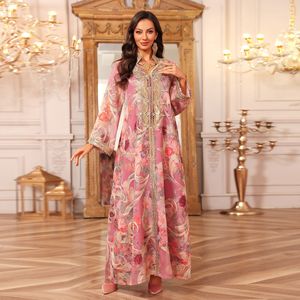 Nuova Abaya di Lusso Dubai 2026 per Donne, Caftano Arabo con Ricami Floreali, Vestito Lungo Ampio, <span class=keywords><strong>Abbigliamento</strong></span> Islamico Mediorientale - Product Image 2