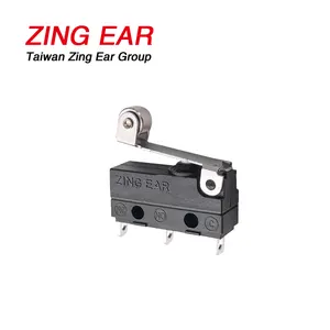 Zingear 5A 125V Ip67 Waterproof Micro Switch Solder Terminals Roller Handle Micro Switch