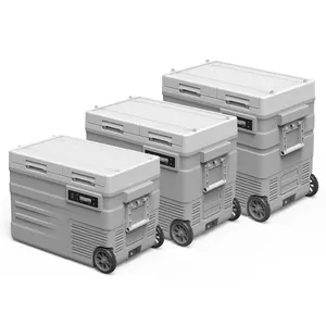 Alpicool UD65 12v 24v 100-240vコンプレッサー冷蔵庫ポータブルカー冷蔵庫キャンプホームガレージボート用電気クーラーボックス