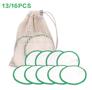 Tampons démaquillants réutilisables en tissu de charbon de <span class=keywords><strong>bambou</strong></span> | Écologique, biologique | Enlever le mascara, exfolier la peau - Product Image 3