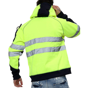 Ropa de Seguridad Reflectante de Alta Visibilidad Personalizada para Invierno, Sudadera con Capucha Reflectante de Alta Visibilidad para Hombre, Sudadera de Seguridad de Alta Visibilidad - Product Image 5
