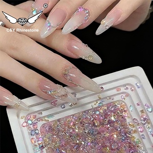 Mini Piedras de <span class=keywords><strong>Uñas</strong></span> Aurora CY, Adorno de Zirconia con Base Plateada, Brillantes y Elegantes, Decoraciones de Joyería - Product Image 2