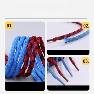 Lacets de chaussures ronds antidérapants en forme de vague robustes pour la randonnée en plein air, les baskets, les bottes d'escalade, lacets de chaussures durables personnalisés - Product Image 2