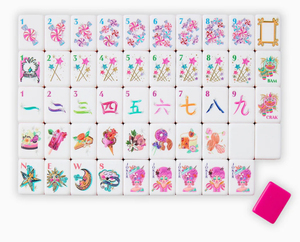En stock NOUVEAU <span class=keywords><strong>Oh</strong></span> My Glitterville Mahjong Tiles, jeu de Mahjong de luxe à 4 couches, tuiles en acrylique gravées, 160 tuiles, jeu américain - Product Image 2