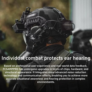 Auriculares Tácticos FMA <span class=keywords><strong>PRO</strong></span> AMP <span class=keywords><strong>PRO</strong></span> con Cancelación de Ruido para Comunicaciones, Auriculares con Intercomunicador para Tiro IPSC con Casco - Product Image 2