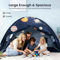 Tente de lit galaxie spatiale pour enfants, avec 9 planètes, facile à installer, tente intérieure pour garçons et filles