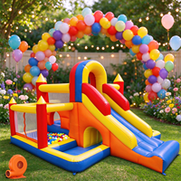 Château gonflable d'extérieur avec piscine Oxford, château gonflable combiné pour usage domestique, maison gonflable avec souffleur d'air