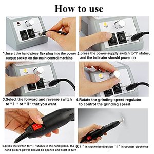 Meilleures ventes de perceuse à ongles portable, outils professionnels de salon de manucure, machine à percer les ongles - Product Image 5