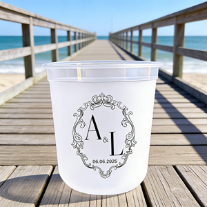 Bicchieri in plastica satinata da 12oz e 16oz <span class=keywords><strong>con</strong></span> logo personalizzato, ideali per il tuo bar, <span class=keywords><strong>con</strong></span> scritta 'My Name Is Diana' e 'I Am a 2027 Bride', perfetti per matrimoni. - Product Image 1