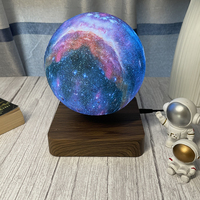 Lampe lunaire flottante à lévitation magnétique électrique 16 couleurs HCNT 6 pouces avec télécommande, motifs animaux faits à la main, créative