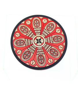 Modern Round Stained Glass Coasters 4mm Heat Resistant Boho <b>Cup</b> <b>Mat</b> Decorative Table Pad for Bar Home Office Gift - Product Image 1