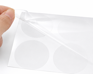 Etiquetas Adhesivas Redondas de PET de Alta Transparencia Personalizadas, con Corte Troquelado, Adhesivo Acrílico Sensible a la Presión, para Etiquetas de Embalaje - Product Image 4