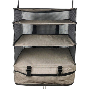 Organisateur de bagages suspendu pliable à 3 niveaux OEM avec fond zippé robuste – Solution de rangement de <span class=keywords><strong>voyage</strong></span> - Product Image 3