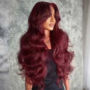 Auburn Cooper Reddish Brown Hair Lace Front <strong>Wigs</strong> Synthetic <strong>Wigs</strong> Body Wave High Quality Glueless <strong>Wigs</strong> For Black Women SM9136 - Product Image 2