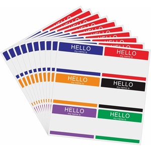 Etiquetas Adhesivas con Nombre, Coloridas y Modernas, para Oficina, Reuniones, Fiestas y Envíos - Product Image 1