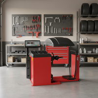 Machine d'équilibrage de roues pour camions, équilibreuse de roues pour bus et camionnettes, équipement de véhicule semi-automatique, outils d'atelier pour garage