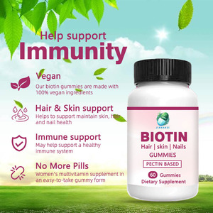 סוכריות גומי ביוטין בעוצמה גבוהה עם ויטמין <span class=keywords><strong>B12</strong></span> ופירות גוג'י ברי תומכות בעור בריא מסייעות בהפחתת קמטים תוסף תזונה יופי סוכריות גומי - Product Image 4