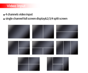 10.1 inch siêu rộng Quad xem xe Màn hình 4CH AHD 1080p PAL NTSC AV tín hiệu đầu vào xe phía sau xem màn hình 24 tháng bảo hành - Product Image 6