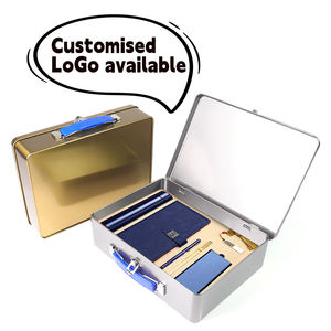 กล่องเหล็กทรงสี่เหลี่ยมมีที่จับล็อคและฝาปิดสำหรับเด็กกล่องของขวัญพิมพ์โลโก้ได้ตามต้องการจากโรงงาน - Product Image 6