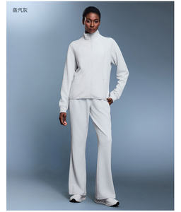 Pantalon de sport long pour <span class=keywords><strong>femme</strong></span>, coupe droite, respirant, coupe-vent, séchage rapide, jambe <span class=keywords><strong>large</strong></span>, avec poche latérale, personnalisable, style streetwear - Product Image 2