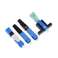 Conector rápido Fibra óptica SC UPC y APC Mariposa Conector rápido FTTH 4G Red PON