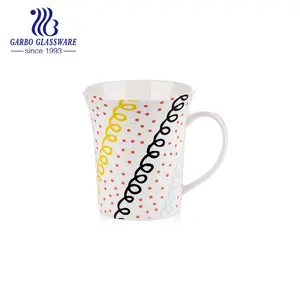 แก้วมัคเซรามิกสำหรับตกแต่งขนาด300มล. แก้วมักทำจากในประเทศจีนแก้วกาแฟชาพร้อมรูปลอกที่ละเอียดอ่อน