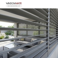 Pare-soleil à lamelles OEM ODM, rideau mural réglable, ventilation de façade, pare-soleil décoratif extérieur, coupe-vent