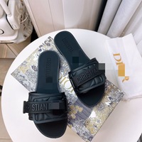 The Most Popular Casual Letter Embroidery Velcro with a Single Word for Wearing Flat Slippers, Fashionable and Versatile