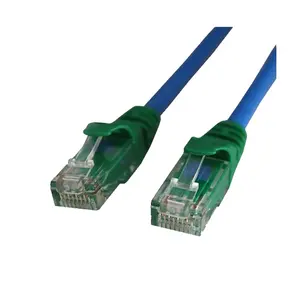 蓝绿色5e Cat6 28awg UTP原始设备制造商裸铜cat6a跳线网络以太网电缆网络电缆类别6