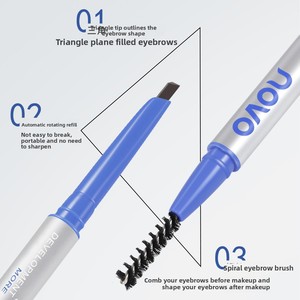 <span class=keywords><strong>Crayon</strong></span> à sourcils double embout NOVO Wild Eyebrow Star avec gravures, naturel, waterproof, longue tenue, pour recourber les sourcils - Product Image 2