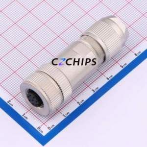 I.AX.ZSN.M12.P08.NP7 Circular (Cable) Connector Connector ( Jack Specification: M12 )( Total PIN Count: 8P )( Gender: Female ) - Product Image 1