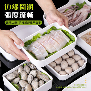 จานเมลามีนทรงสี่เหลี่ยมสำหรับร้านอาหารโรงแรมบริการอาหารถาดเสิร์ฟพลาสติกไม่แตกสีพื้นสำหรับใช้ในเชิงพาณิชย์ - Product Image 4