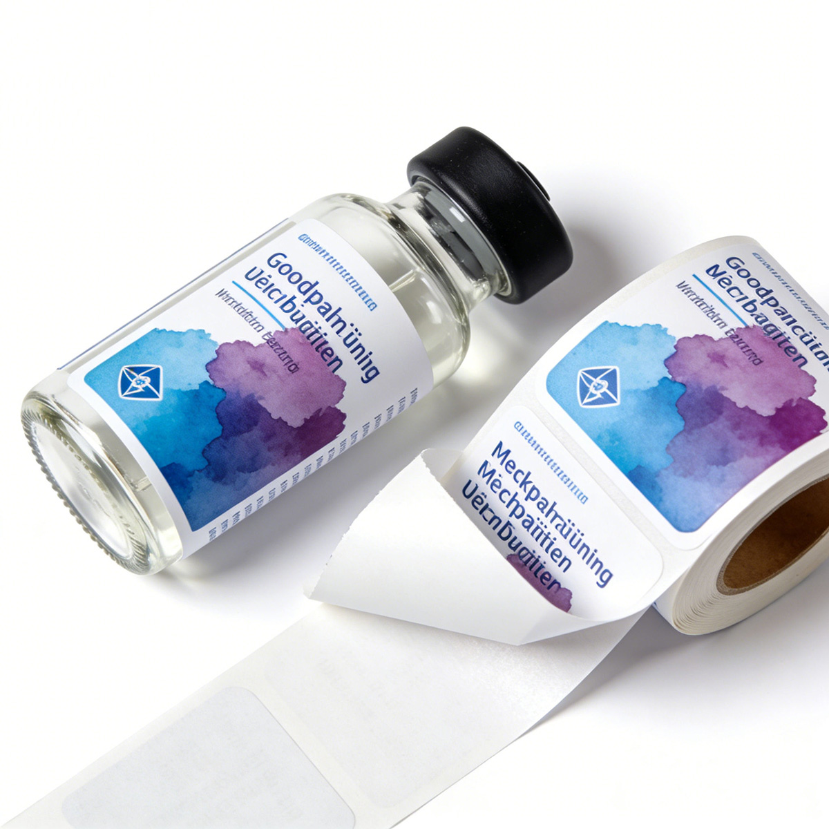 Custom Vial Peptide Label Pharma 3ml 10ml Packaging Bottle Printable With Holographic Logo Sticker Medical Oil Proof Liquid