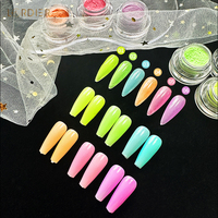 Bon prix Pigment néon lumineux coloré Nail Art poudre lueur dans le noir