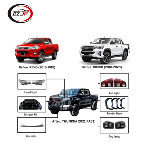 อุปกรณ์ตกแต่งรถยนต์ czjf ชุดตัวถังกระจังหน้าดัดแปลงสำหรับ HILUX Revo 4x4อัพเกรดเป็น2021 <span class=keywords><strong>2022</strong></span>ทุนดรา - Product Image 2