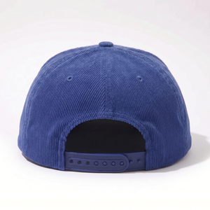 Casquette en velours côtelé non structurée avec logo brodé personnalisé OEM à 5 panneaux et fermeture snapback - Product Image 5