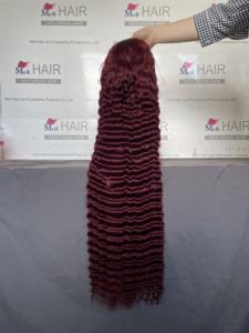 Perruques en cheveux humains avec dentelle transparente 13x4, densité 180%, de 12 à 40 pouces - Product Image 2