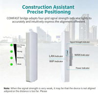 Pont sans fil CF-E312A 5,8 GHz à transmission longue portée 300 Mbps pour surveillance et ingénierie, portée 10 KM