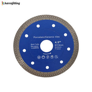 Lame de scie diamantée de qualité industrielle 115/125 mm, revêtement Ti, pour carrelage en porcelaine/céramique, coupe à sec/humide, presse à chaud, pour meuleuse d'angle - Product Image 5