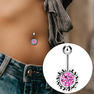 <span class=keywords><strong>1</strong></span> chiếc khuyên rốn zircon hồng bằng thép không gỉ, trang sức xỏ khuyên, trang sức dự tiệc, trang sức nữ, mặt dây chuyền zircon CZ, trang sức cưới - Product Image 6