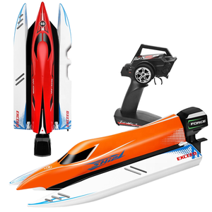 Bateau télécommandé Jacko Toys 2,4 GHz 4 canaux avec jet d'eau, bateau de course rapide, <span class=keywords><strong>jouet</strong></span> pour enfants, piscine, lac, boîte fenêtrée EN71 ASTM - Product Image 1