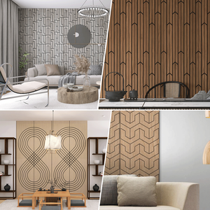 KASARO Akupanel 2400*600mm Panneaux muraux acoustiques en placage de bois Panneaux muraux acoustiques en MDF pour <span class=keywords><strong>studio</strong></span> et décoration de la maison - Product Image 6