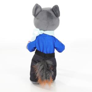 Peluche Mascotte Loup Ranger Police Gris avec Uniforme Bleu Ranger – Jouet en Peluche, Souvenir d'Équipe, Cadeau de Collection – Vente Flash - Product Image 2